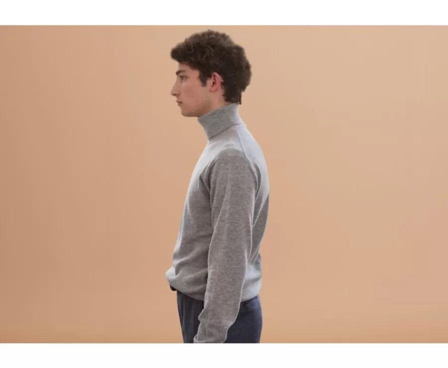 Hot Jersey de lana con cuello vuelto para hombre Gris moteado Emeric Jerséis De Cuello Alto | Jerséis De Punto