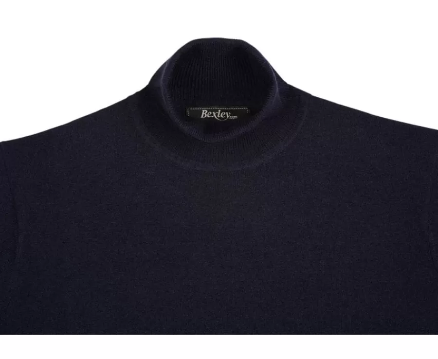 Flash Sale Jersey de lana con cuello vuelto para hombre Navy Emeric Jerséis De Cuello Alto | Jerséis De Punto