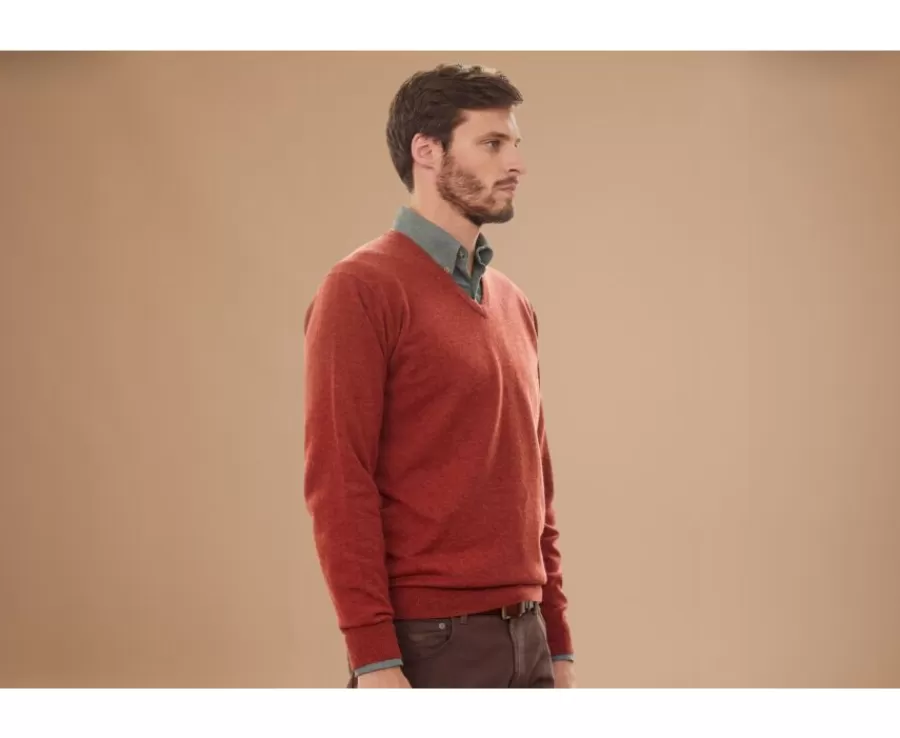Cheap Jersey de lana hombre con cuello en V Especia Moteado Elian Jerséis De Cuello Pico | Jerséis De Punto