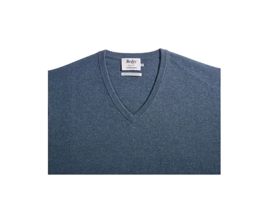 Online Jersey de lana hombre con cuello en V Verde Moteado Elian Jerséis De Cuello Pico | Jerséis De Punto