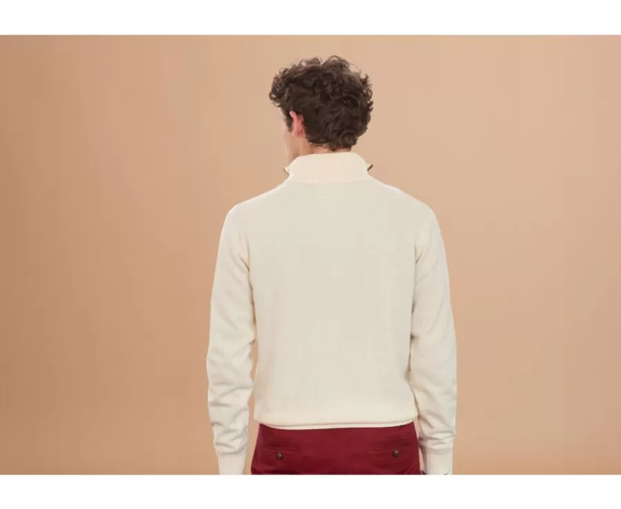 Discount Jersey de lana para hombre con cuello cremallera Crudo Keithy Jerséis De Cuello Cremallera | Jerséis De Punto
