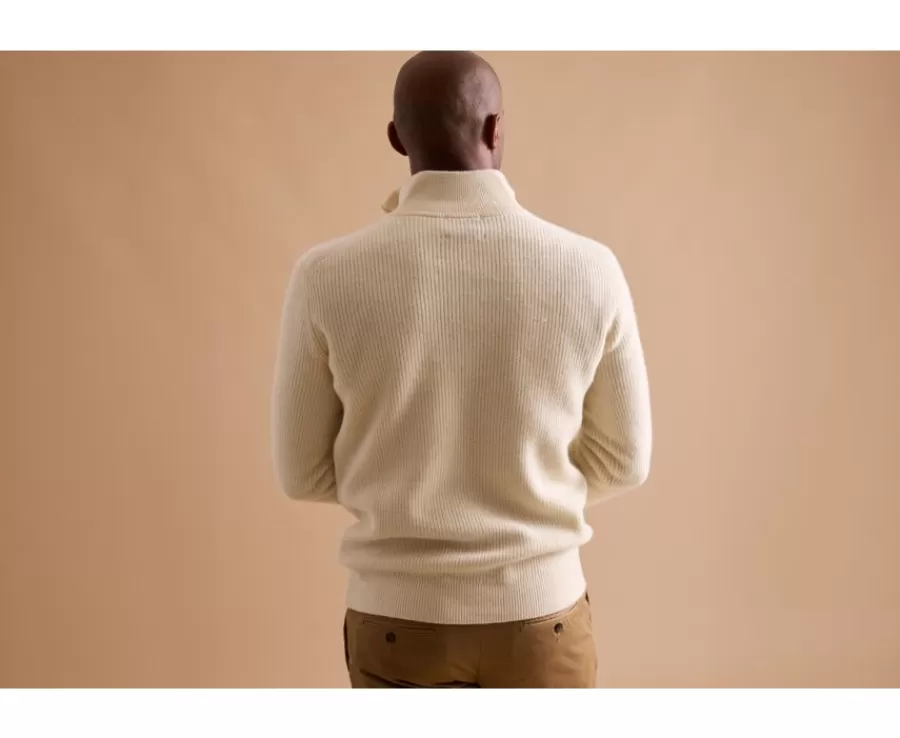 Hot Jersey de lana para hombre con cuello cremallera Crudo Kenthan Jerséis De Cuello Cremallera | Jerséis De Punto