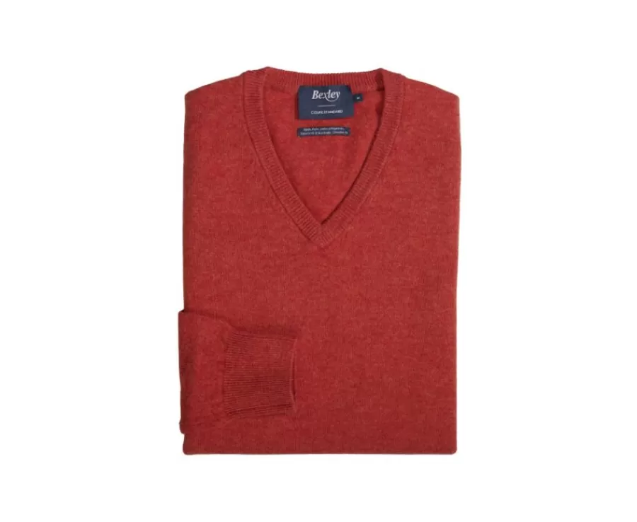 Hot Jersey de lana para hombre con cuello en V Fuego moteado Elian Jerséis De Punto | Jerséis De Cuello Pico