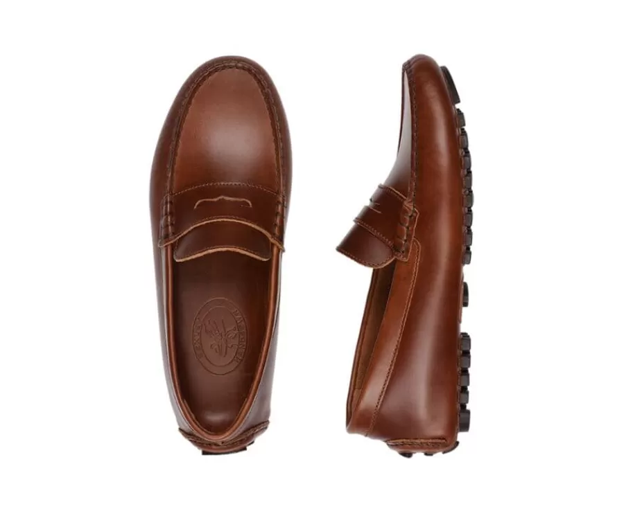 Hot Mocasín de verano para hombre en piel Dark Chestnut Ferguson Mocasines Y Drivers