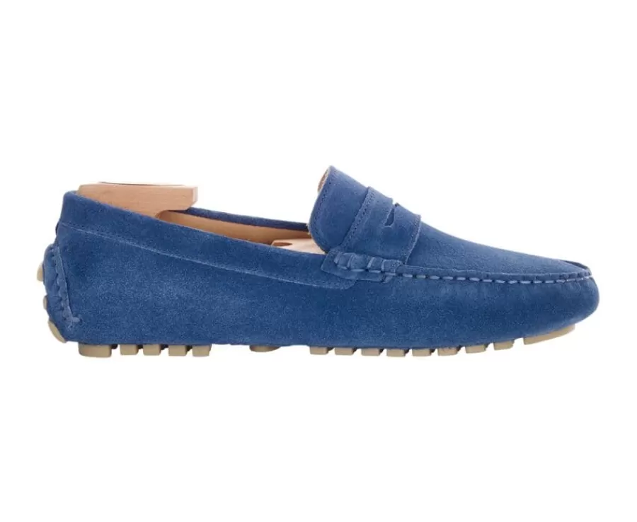 Shop Mocasín de verano para hombre Terciopelo Azul Indigo Ferguson Mocasines Y Drivers