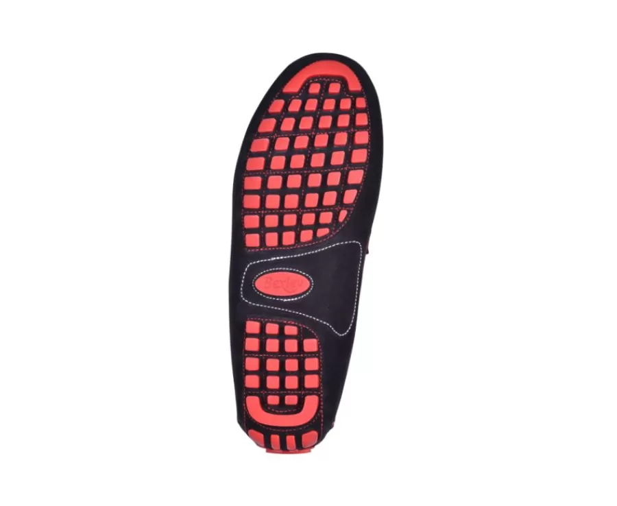 Online Mocasín de verano para hombre terciopelo Azul marino y piel Rojo Ferguson Mocasines Y Drivers