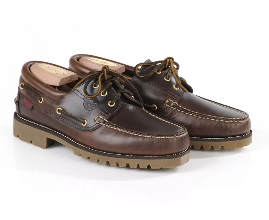 New Náuticos de cuero Marrón oscuro para hombre Boca Raton Ii Zapatos Derby Y Bluchers
