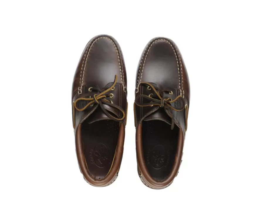 New Náuticos de cuero Marrón oscuro para hombre Boca Raton Ii Zapatos Derby Y Bluchers