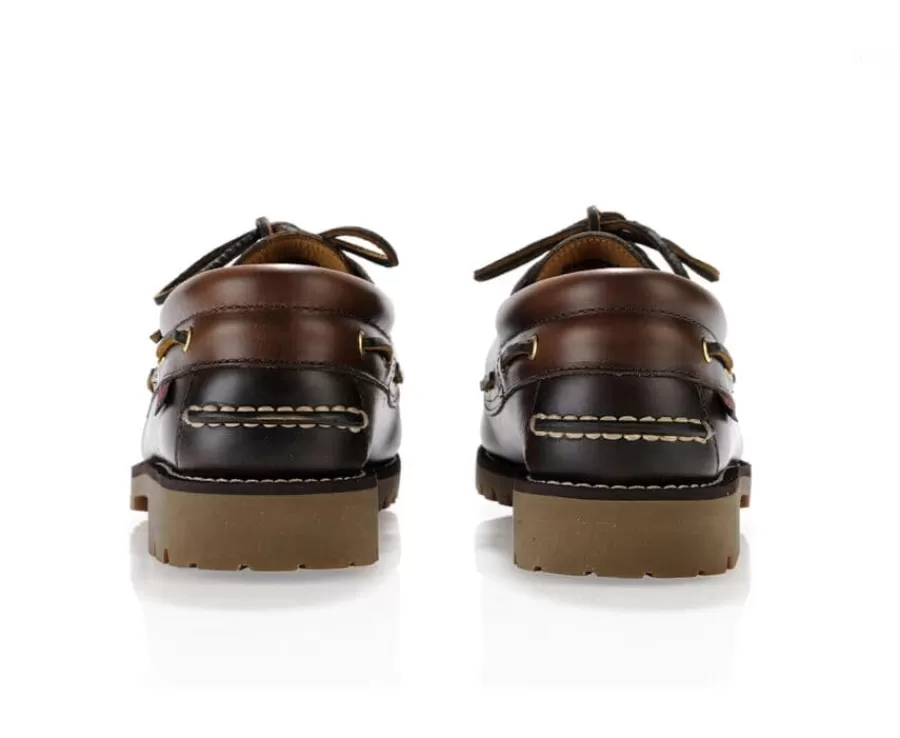 New Náuticos de cuero Marrón oscuro para hombre Boca Raton Ii Zapatos Derby Y Bluchers