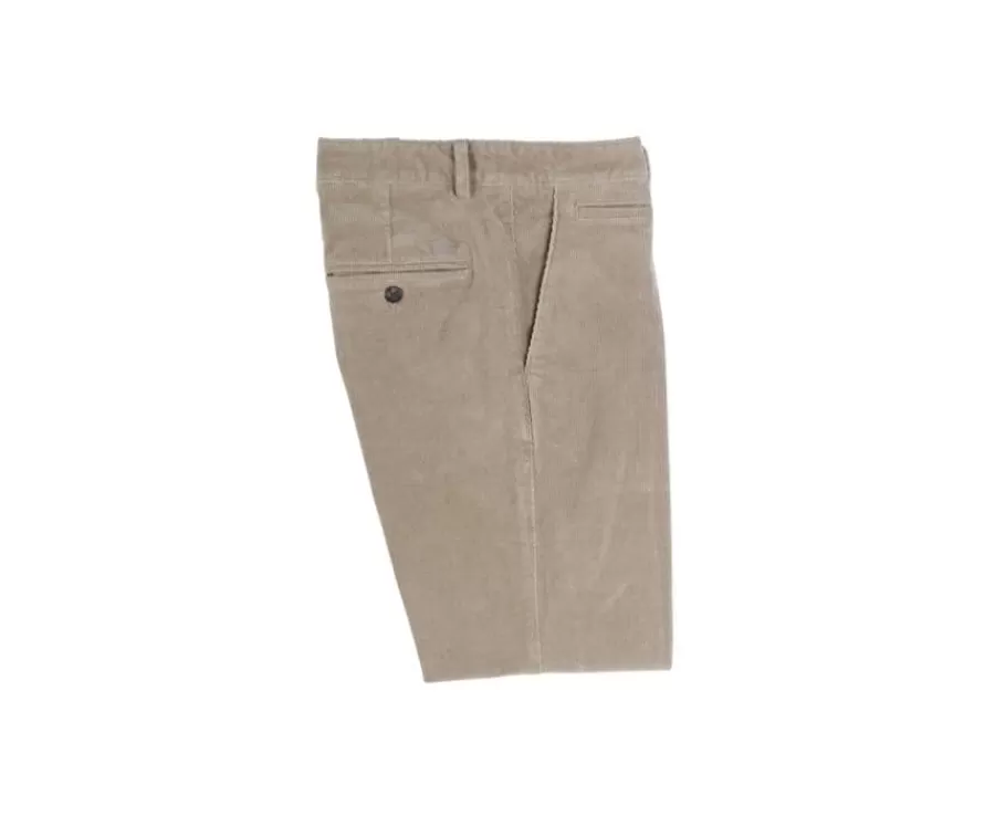 Shop Pantalón chino de pana Aceituna Claro para hombre Norman Pantalones Ajustados