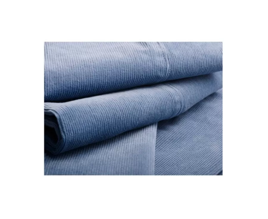 Clearance Pantalón chino de pana Azul grisáceo para hombre Norman Pantalones Ajustados
