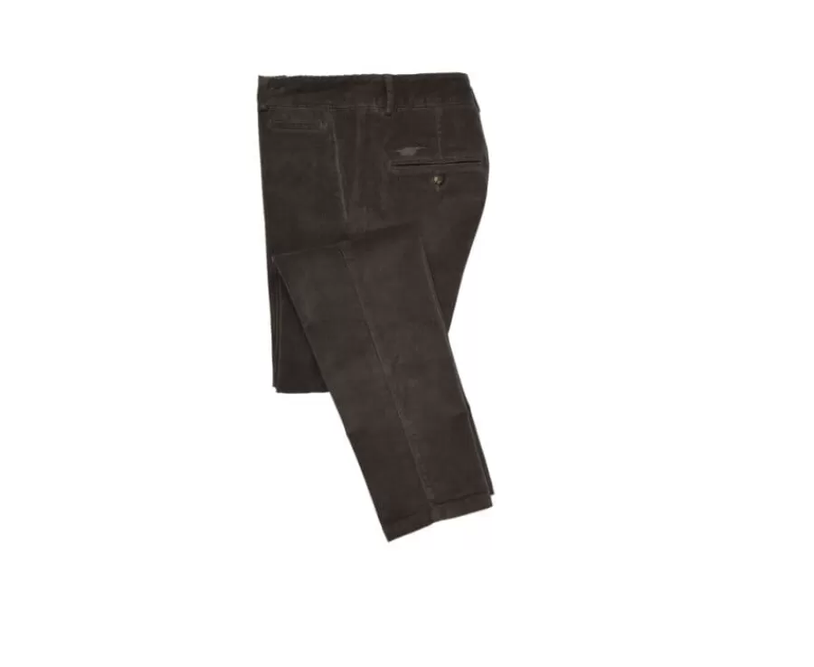 Flash Sale Pantalón chino de pana para hombre Gris topo Norman Pantalones Ajustados