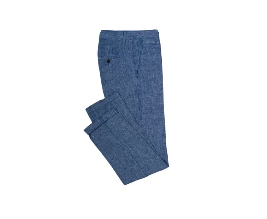 Sale Pantalón chino hombre Azul Kylson Pantalones Ajustados