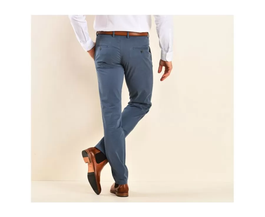 Sale Pantalón chino hombre Azul nórdico Kyrk Pantalones Ajustados | Pantalones Chino