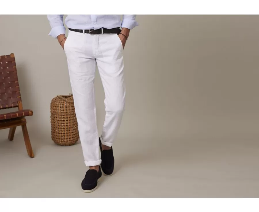 Cheap Pantalón chino hombre Blanco Kylson Pantalones Ajustados | Pantalones Chino