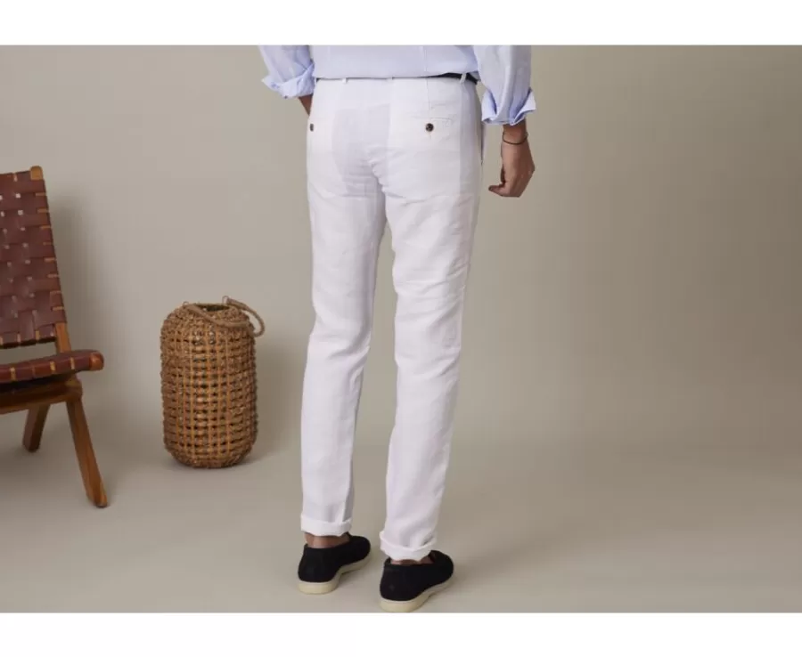 Cheap Pantalón chino hombre Blanco Kylson Pantalones Ajustados | Pantalones Chino