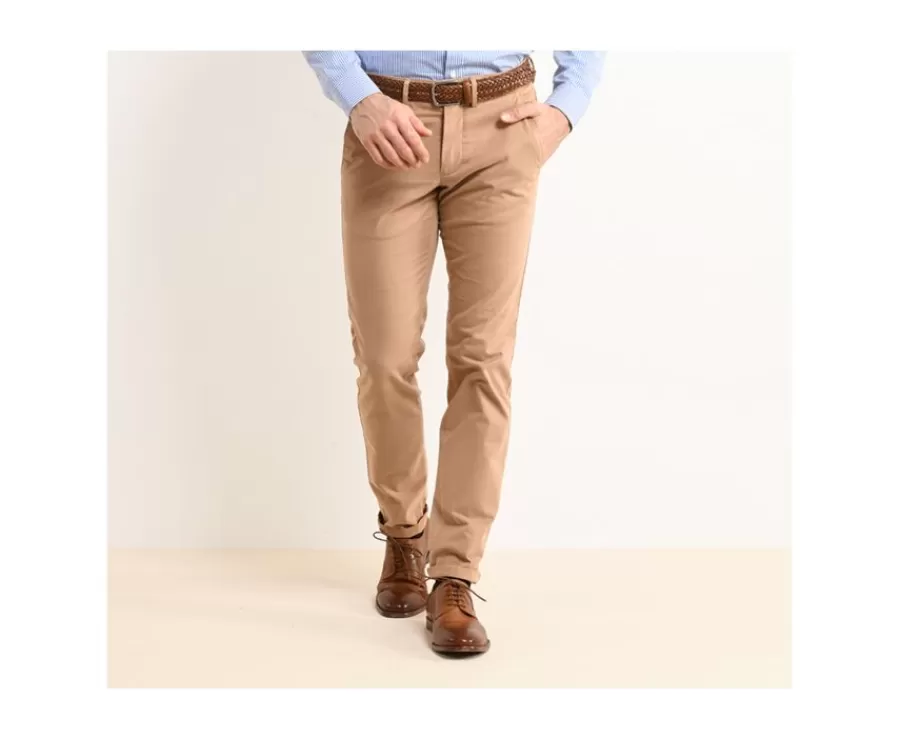 Shop Pantalón chino hombre Camel Kyrk Pantalones Ajustados | Pantalones Chino