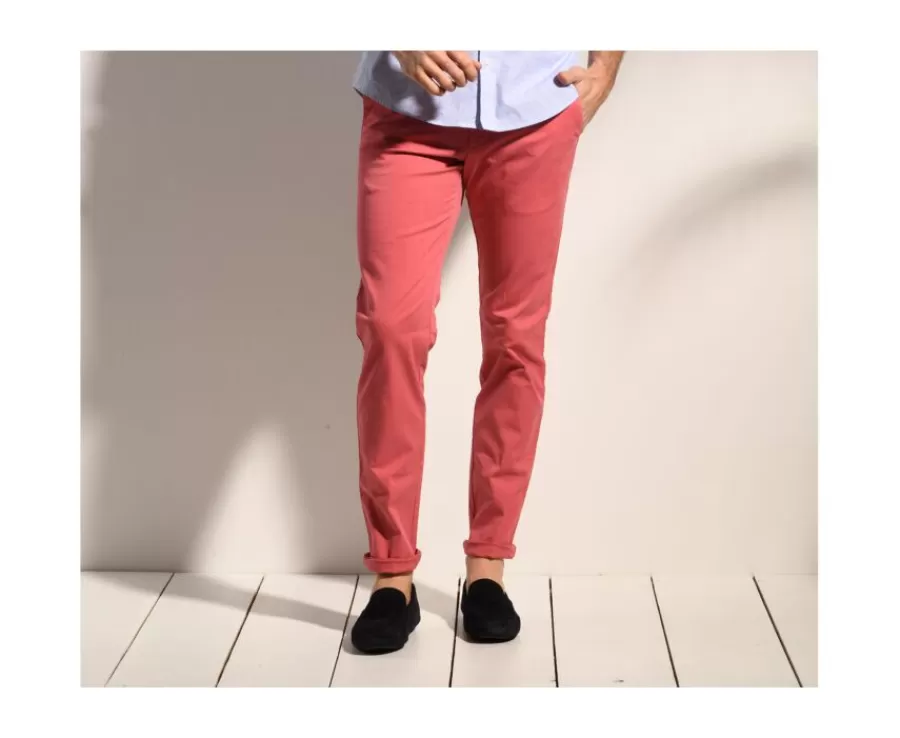 Cheap Pantalón chino hombre Frambuesa Kyrk Pantalones Chino | Pantalones Ajustados