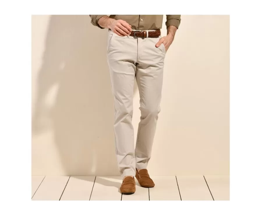 Best Pantalón chino hombre Greige Kyrk Pantalones Ajustados | Pantalones Chino