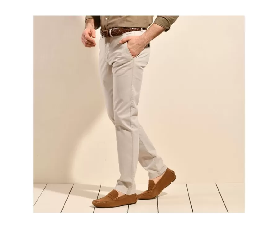 Best Pantalón chino hombre Greige Kyrk Pantalones Ajustados | Pantalones Chino