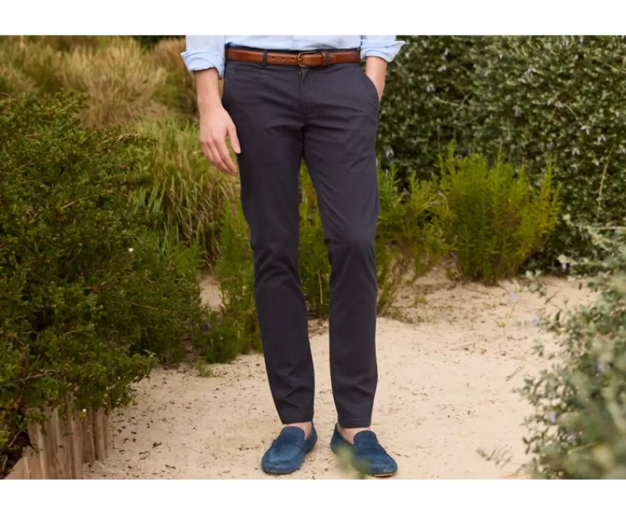 Cheap Pantalón chino hombre Navy oscuro Kyrk Pantalones Ajustados | Pantalones Chino