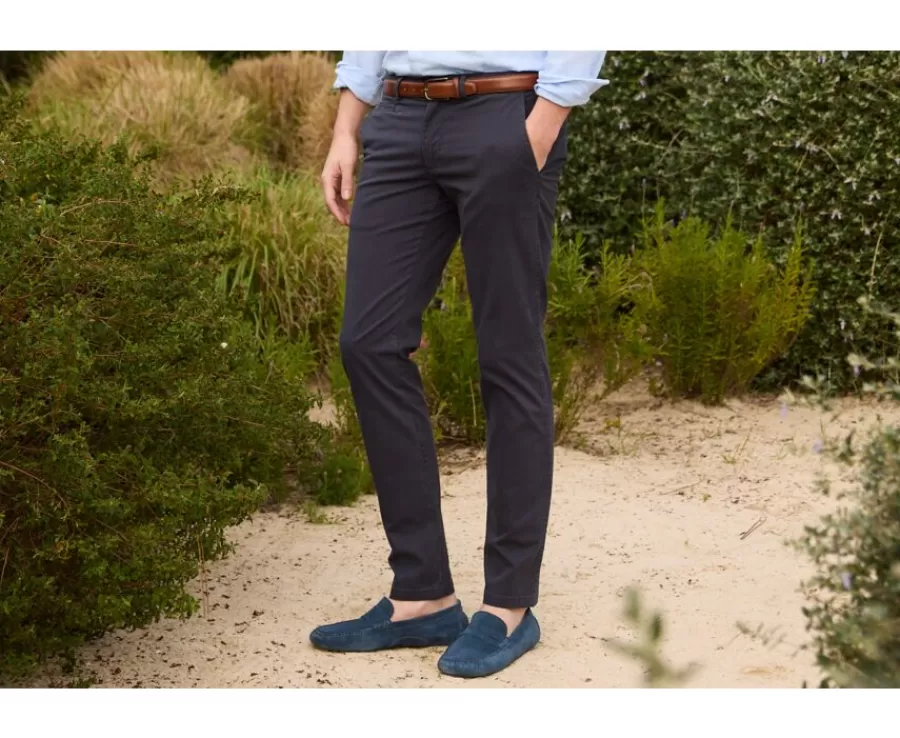 Cheap Pantalón chino hombre Navy oscuro Kyrk Pantalones Ajustados | Pantalones Chino