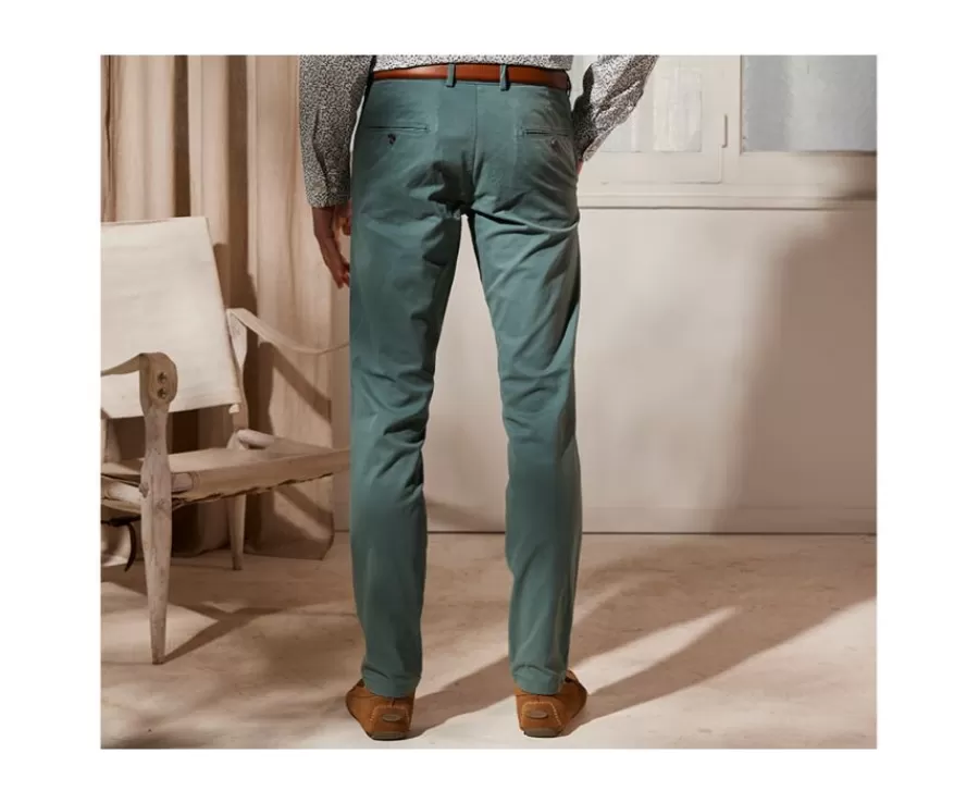 Cheap Pantalón chino hombre Verde pino Kyrk Pantalones Ajustados | Pantalones Chino