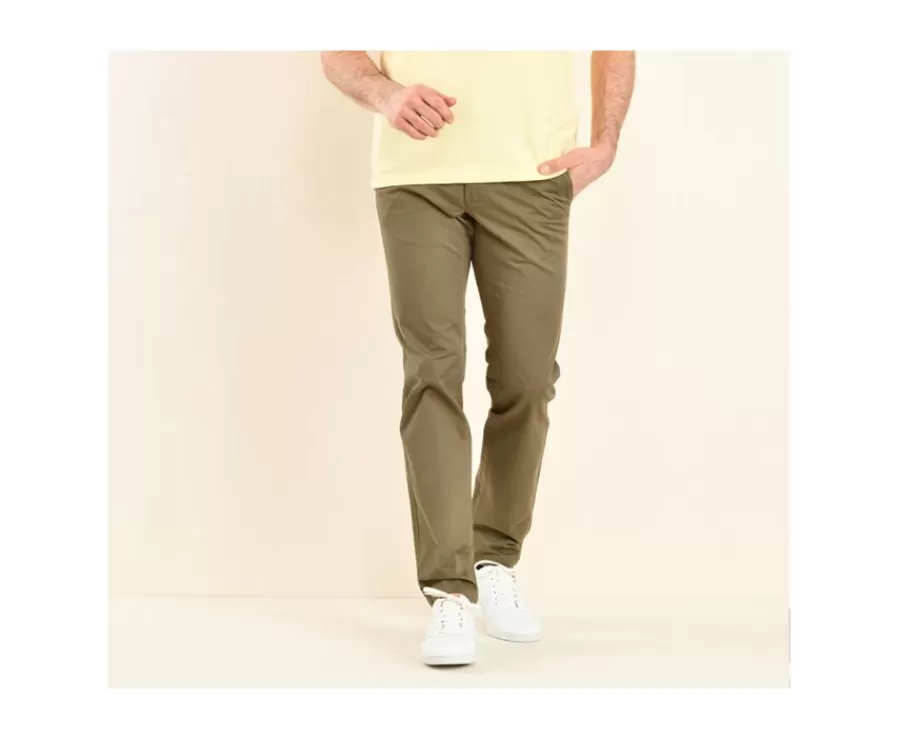 Hot Pantalón chino para hombre Aceituna oscura Kyrk Pantalones Ajustados | Pantalones Chino