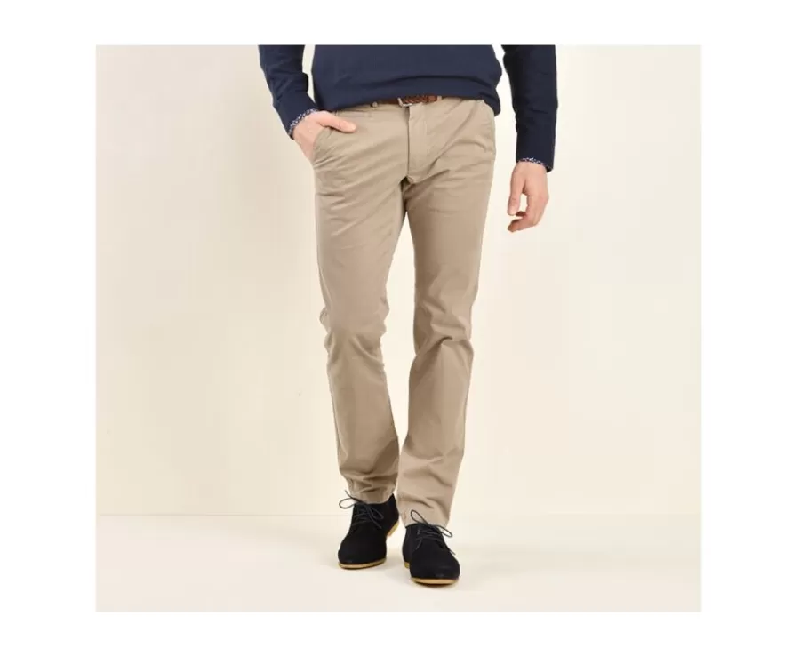 Shop Pantalón chino para hombre Topo claro Kyrk Pantalones Ajustados | Pantalones Chino