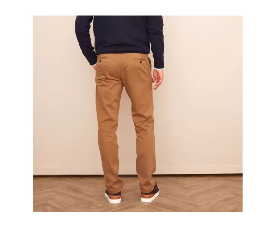 Hot Pantalon chino para hombre Caramelo Nigel Ii Pantalones Ajustados