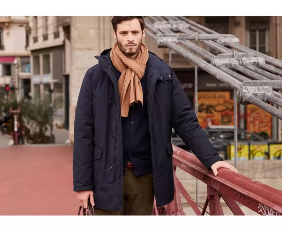 Discount Parca de invierno para hombre con forro de plumas Marino oscuro Soren Iii Abrigos Y Gabardinas
