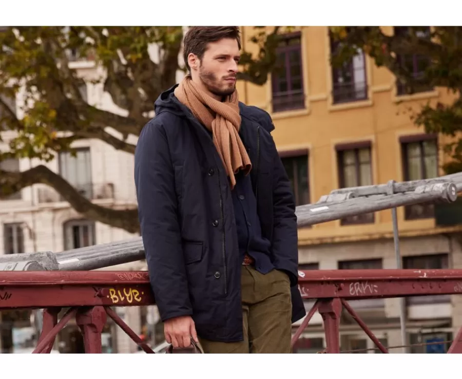 Discount Parca de invierno para hombre con forro de plumas Marino oscuro Soren Iii Abrigos Y Gabardinas