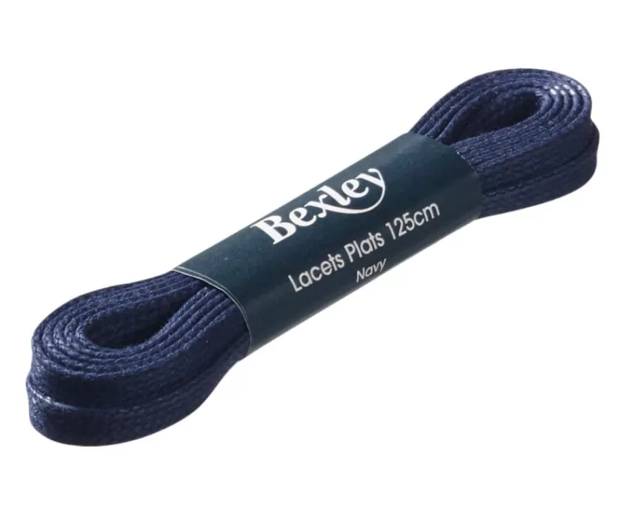 Outlet 2 pares de cordones Azul marino para zapatillas de piel Accesorios De Zapatos