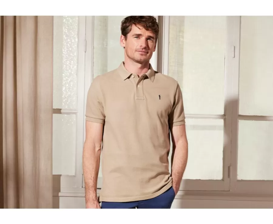 Best Polo Beige para hombre Andy Ii Polos Corte Ajustado