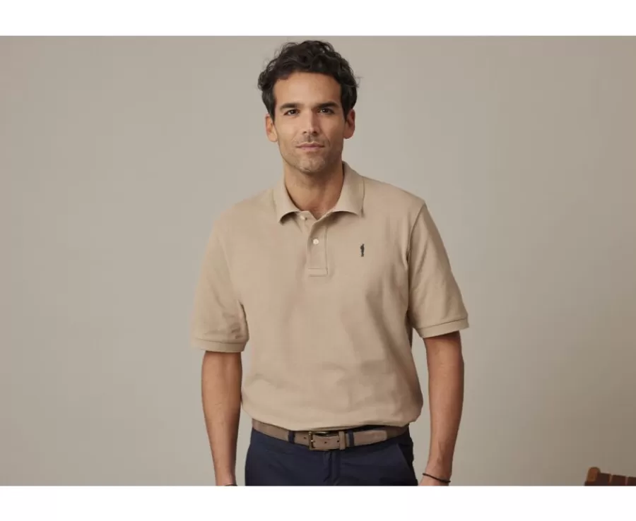 Fashion Polo beis para hombre Gareth Polos Corte Estándar