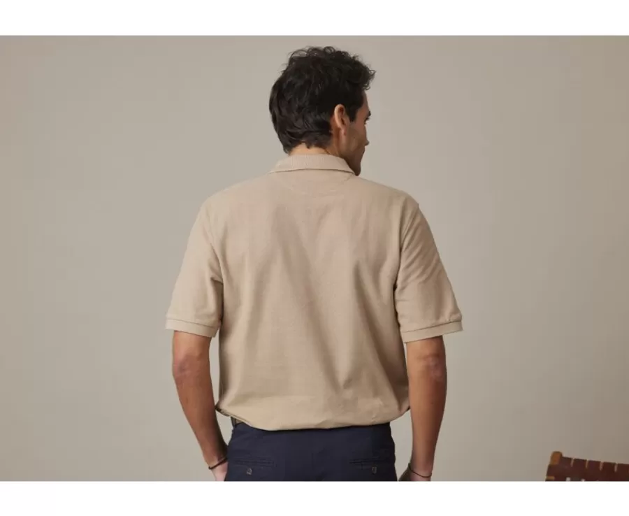 Fashion Polo beis para hombre Gareth Polos Corte Estándar