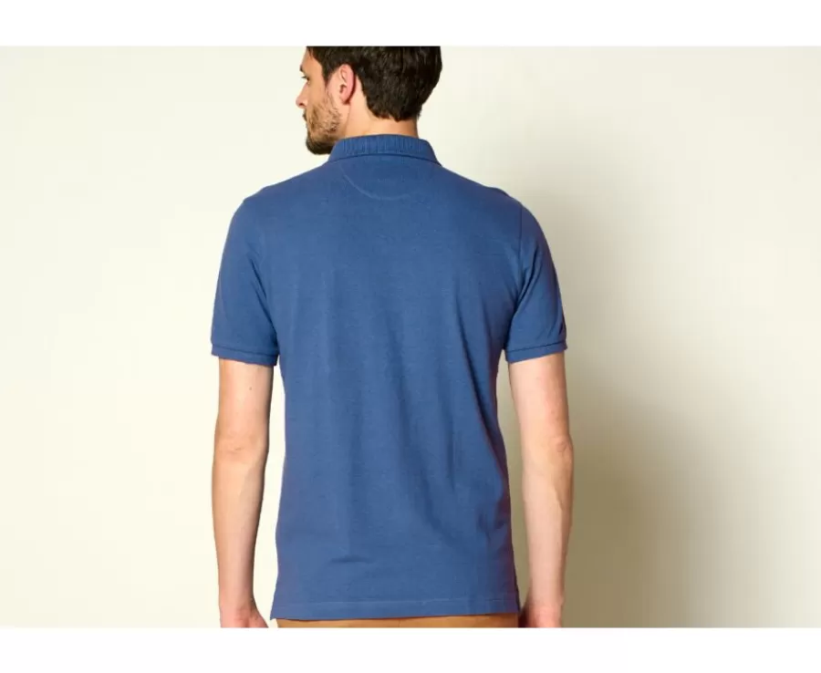 Outlet Polo de hombre Azul Acero Adger Polos Corte Ajustado