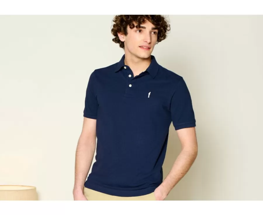 Fashion Polo de hombre Azul Navy Adger Polos Corte Ajustado