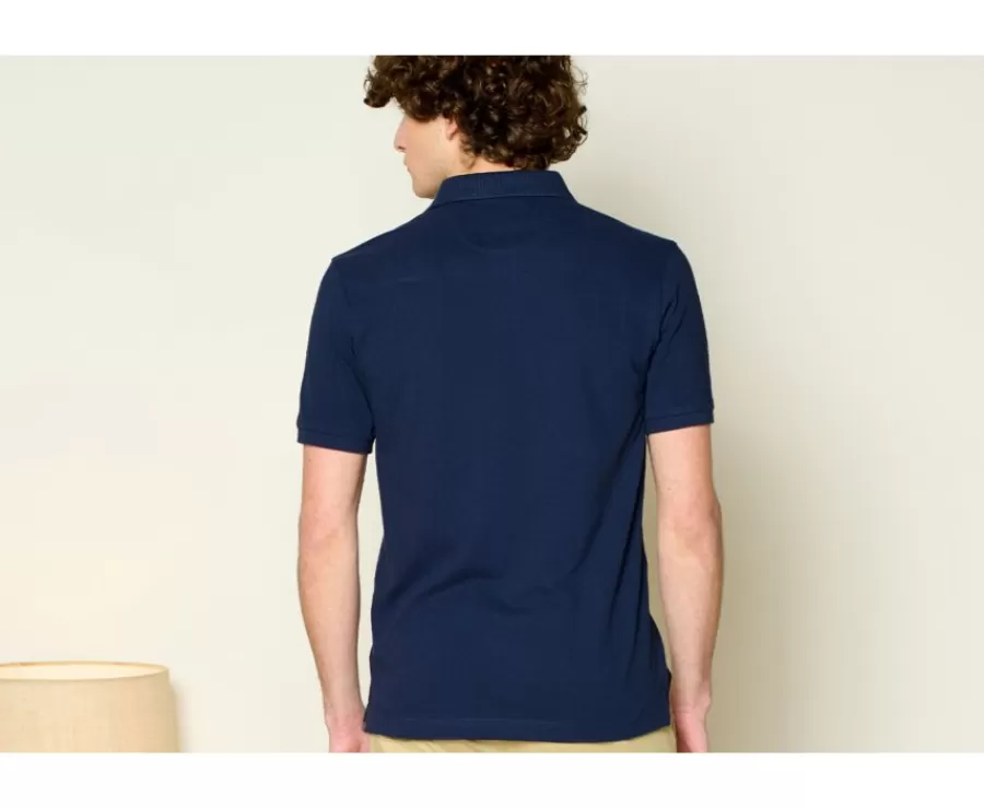 Fashion Polo de hombre Azul Navy Adger Polos Corte Ajustado