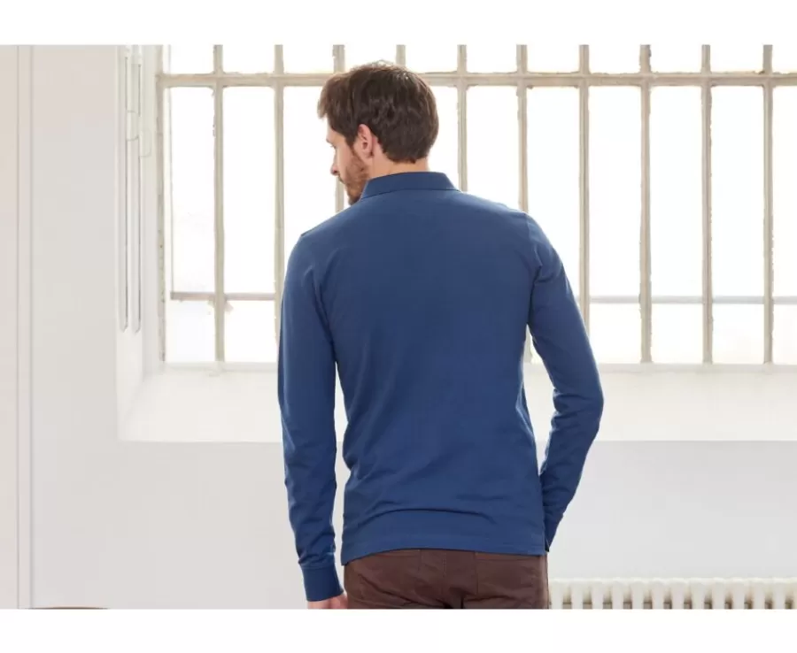 Hot Polo de hombre de manga larga Azul Alec Ii Ml Polos Manga Larga | Polos