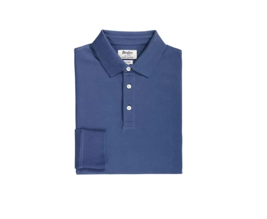Hot Polo de hombre de manga larga Azul Alec Ii Ml Polos Manga Larga | Polos