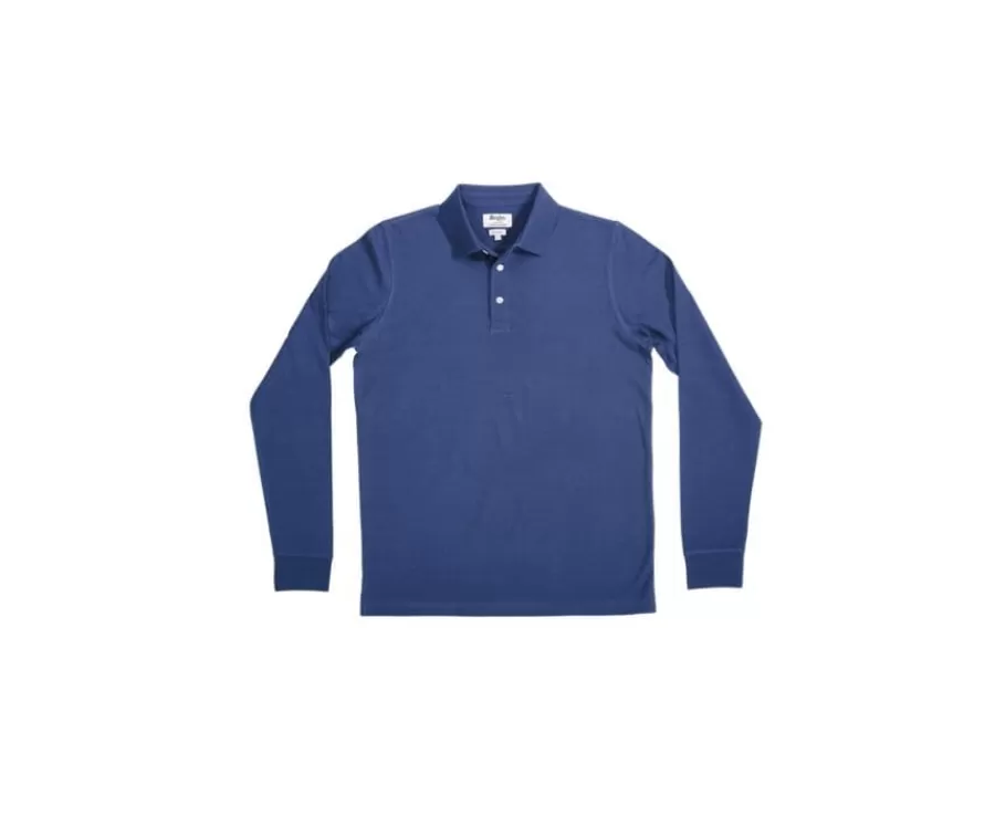 Hot Polo de hombre de manga larga Azul Alec Ii Ml Polos Manga Larga | Polos