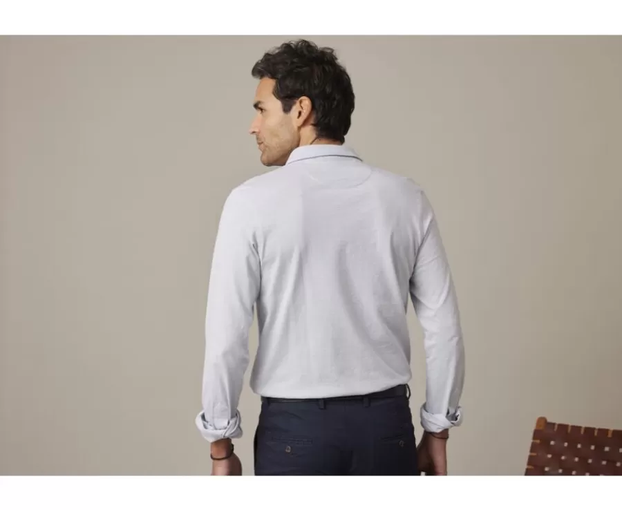 Best Sale Polo de hombre de manga larga Azul Claro Aiden Ml Polos Manga Larga | Polos