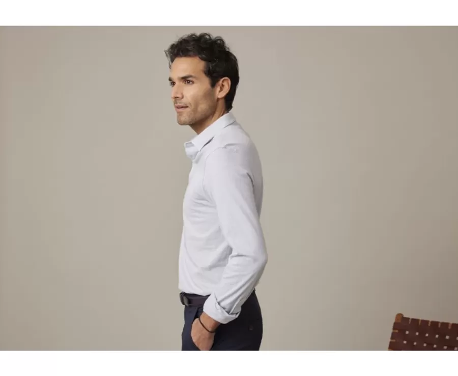 Best Sale Polo de hombre de manga larga Azul Claro Aiden Ml Polos Manga Larga | Polos