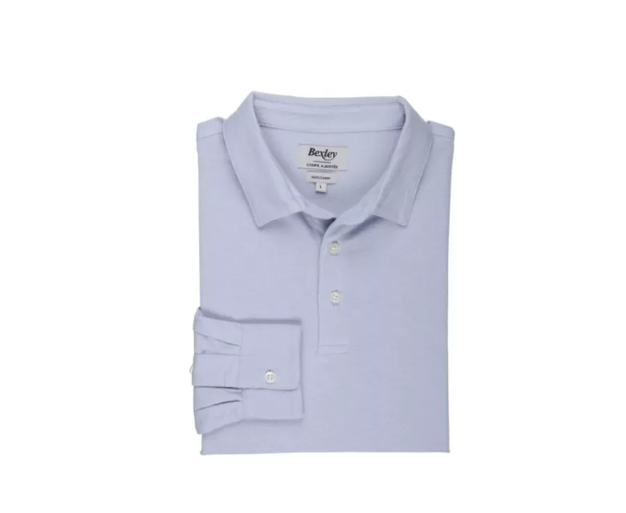 Best Sale Polo de hombre de manga larga Azul Claro Aiden Ml Polos Manga Larga | Polos
