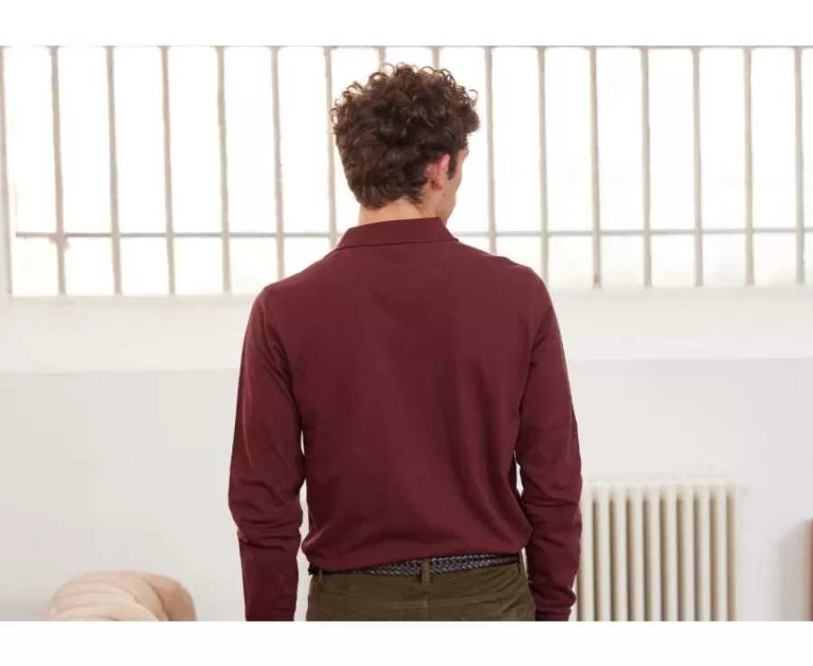 Cheap Polo de hombre de manga larga Burdeos Alec Ii Ml Polos Manga Larga | Polos