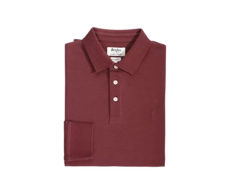 Cheap Polo de hombre de manga larga Burdeos Alec Ii Ml Polos Manga Larga | Polos
