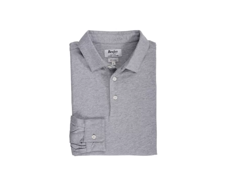 Discount Polo de hombre de manga larga Gris Claro Moteado Aiden Ml Polos Manga Larga | Polos
