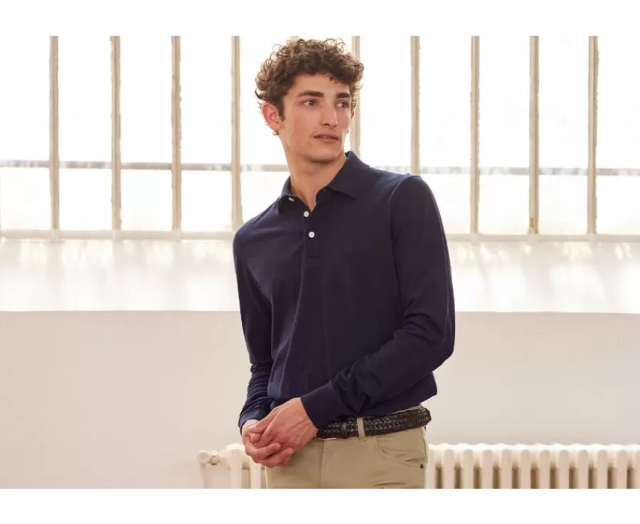 Cheap Polo de hombre de manga larga Marino Alec Ii Ml Polos Manga Larga | Polos