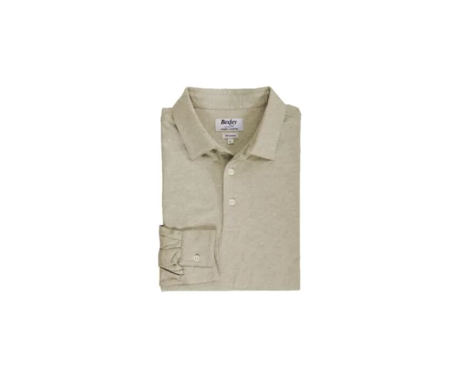 Outlet Polo de hombre de manga larga Topo Claro Moteado Aiden Ml Polos Manga Larga | Polos
